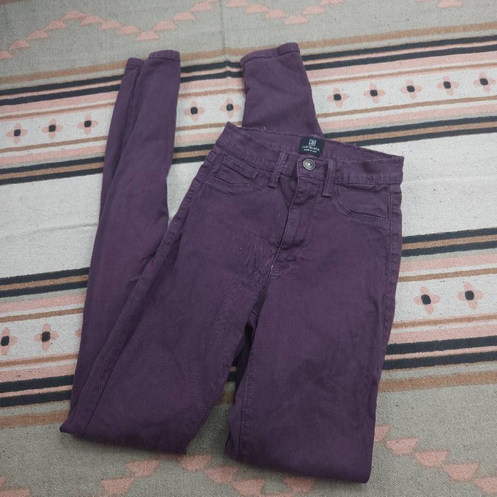 Just Black Purple Jeggings Jeans Women's Size 24